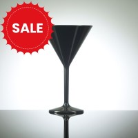 Black Polycarbonate Martini Cocktail Glasses set of 6